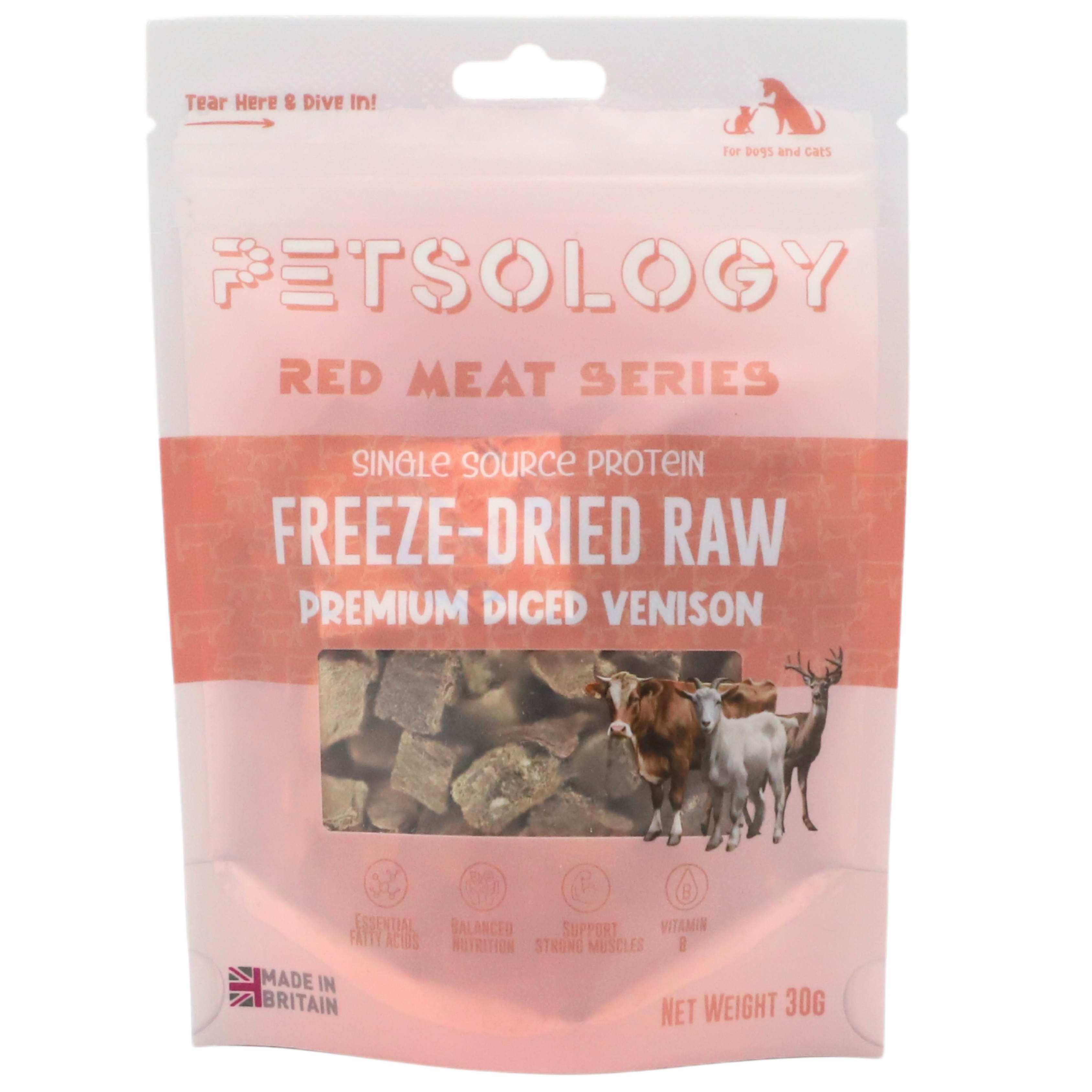 Petsology - 凍乾嚴選鹿肉粒 30g